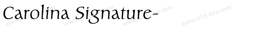 Carolina Signature字体转换